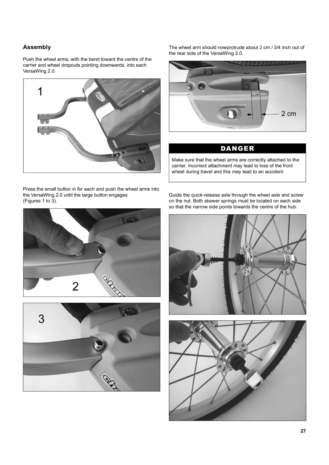 Chariot Carriers Corsaire XL, Captain XL manual Assembly 