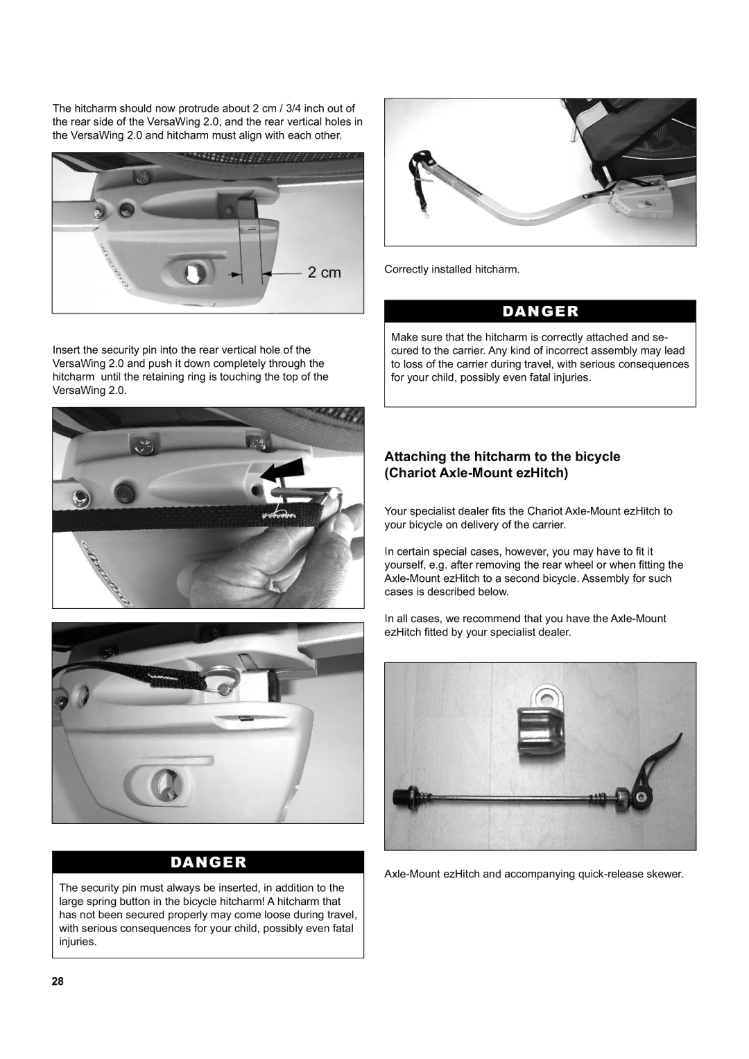 Chariot Carriers CX 1, CX 2 manual 