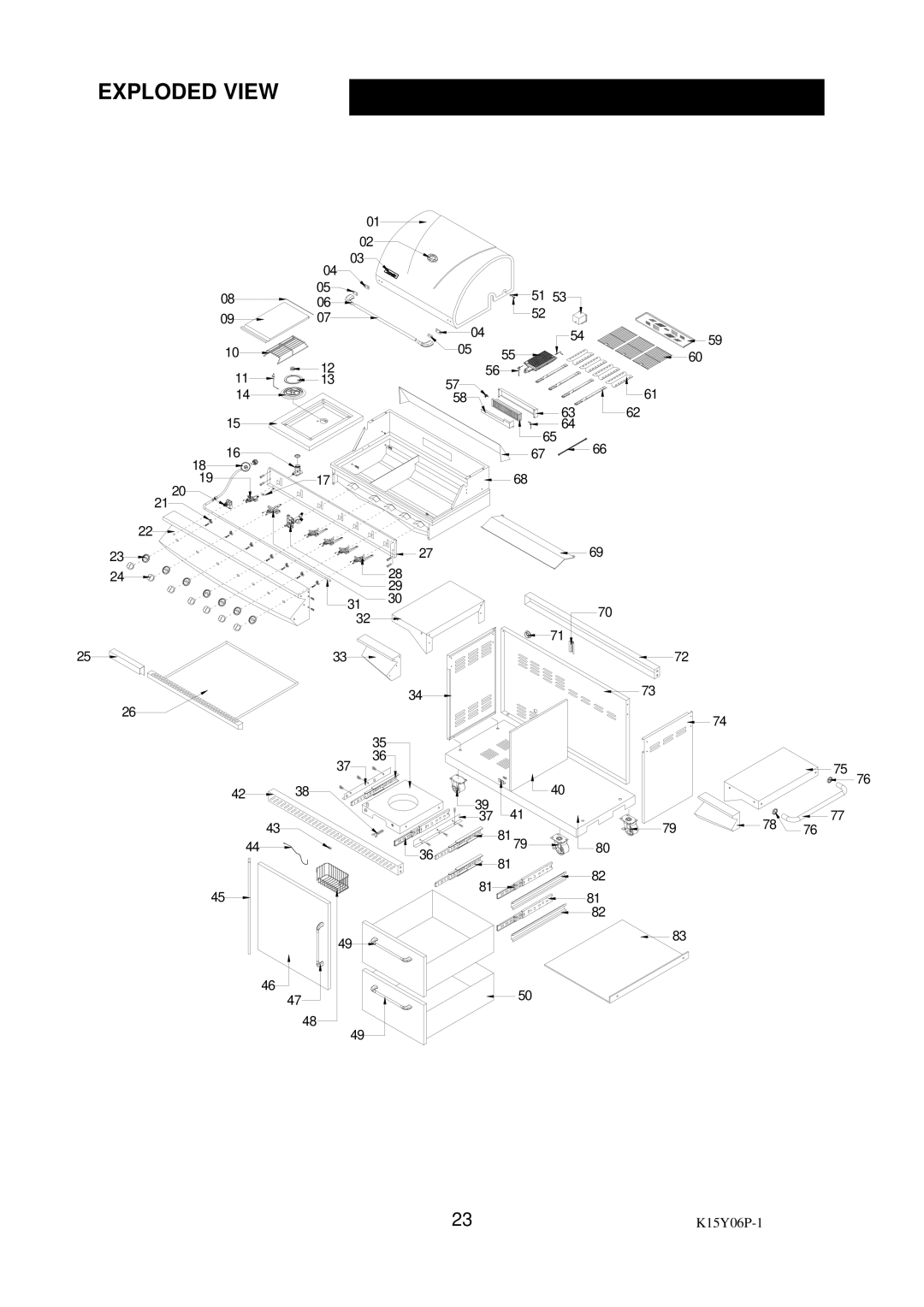 Charmglow 720-0289 manual Exploded View 