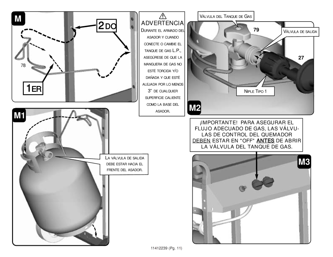 Charmglow CT3402W manual Advertencia 