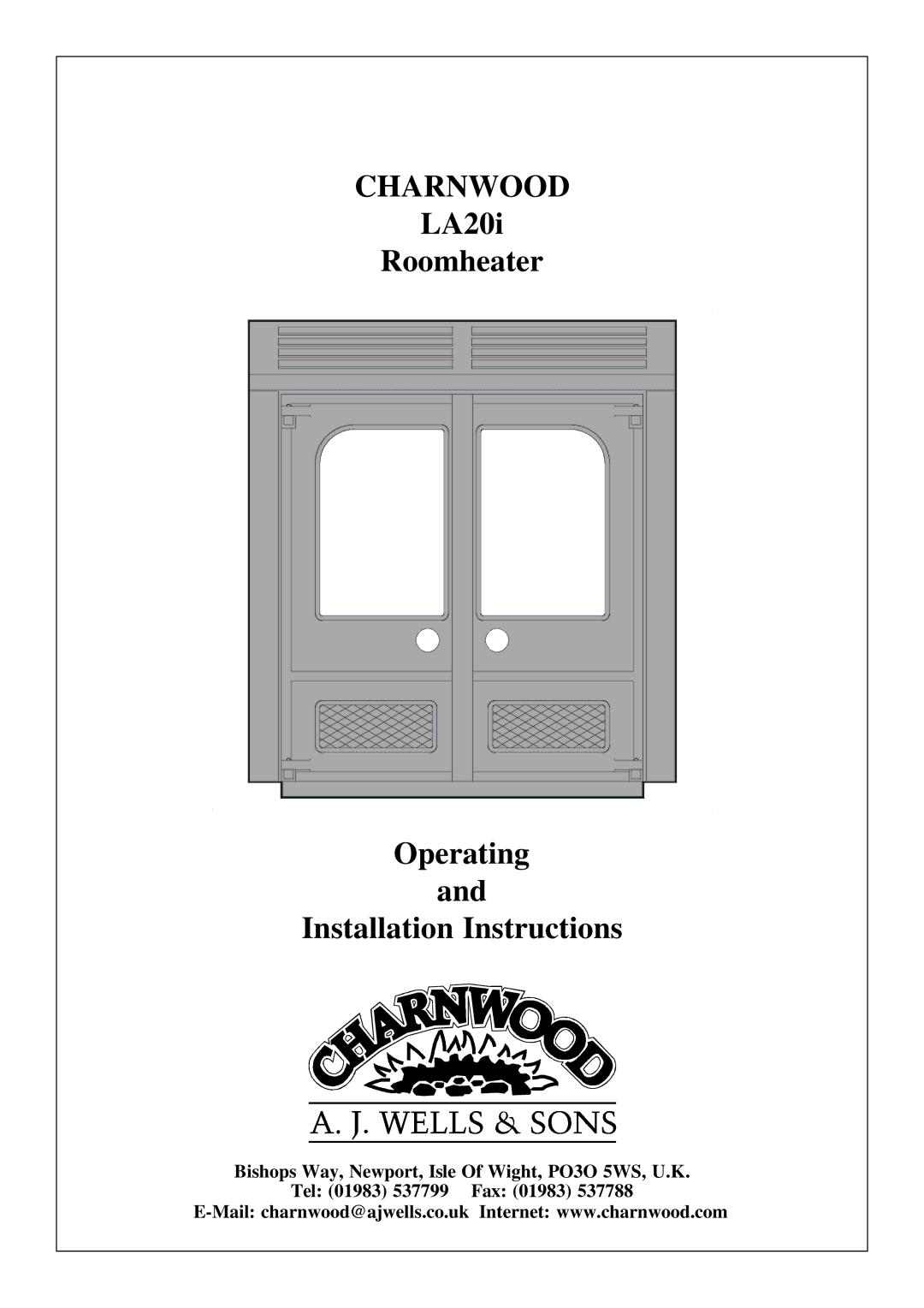 Charnwood Roomheater installation instructions Charnwood 