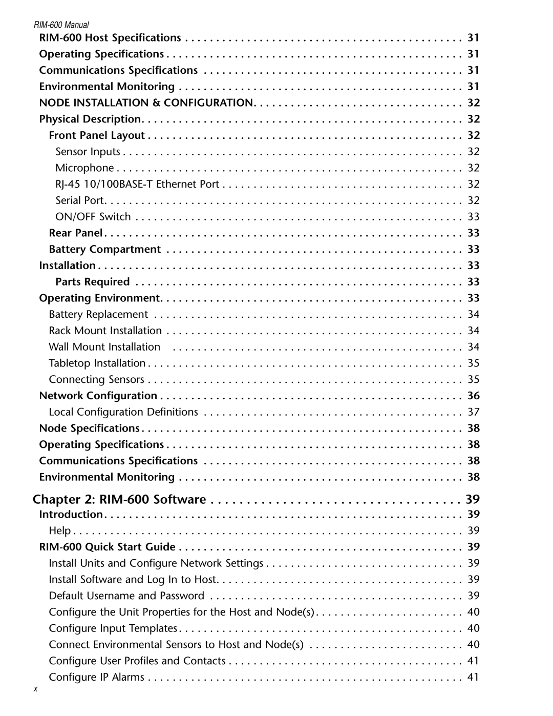 Chatsworth Products user manual RIM-600 Software, RIM-600 Quick Start Guide 