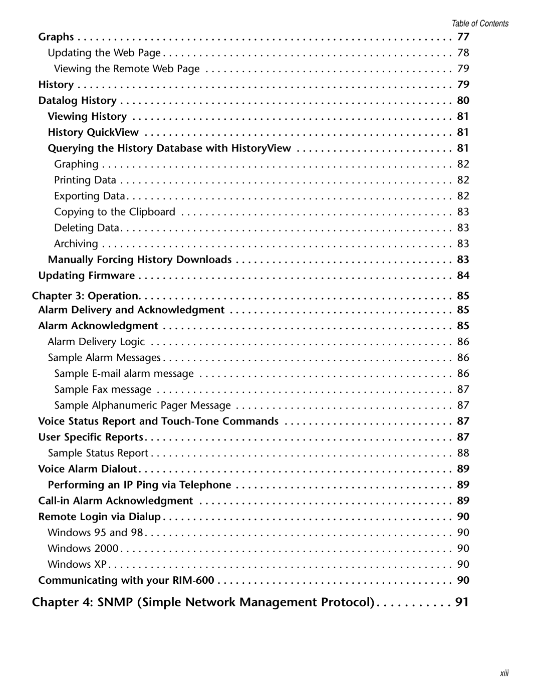 Chatsworth Products user manual Snmp Simple Network Management Protocol, Graphs, Communicating with your RIM-600 