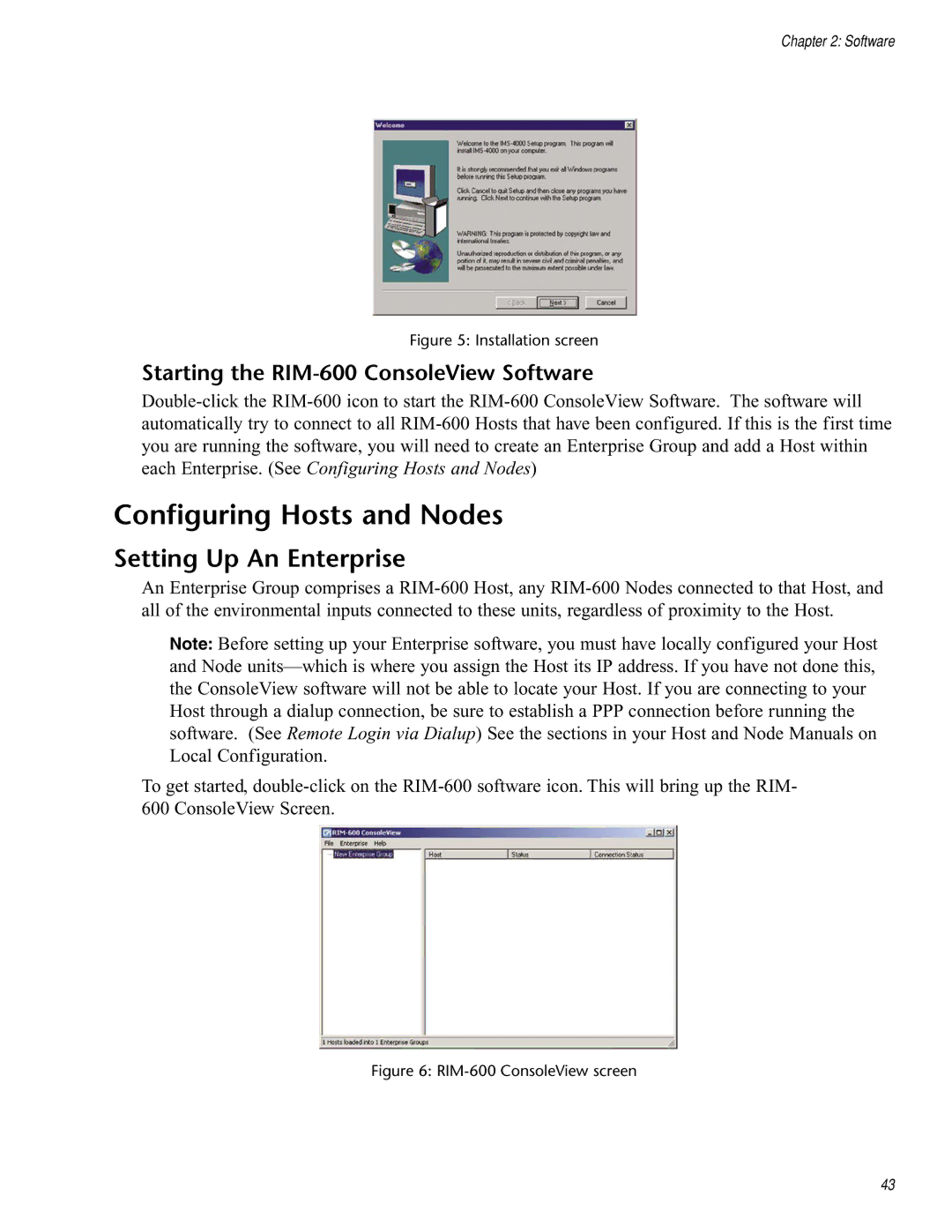 Chatsworth Products RIM-600 user manual Configuring Hosts and Nodes, Setting Up An Enterprise 