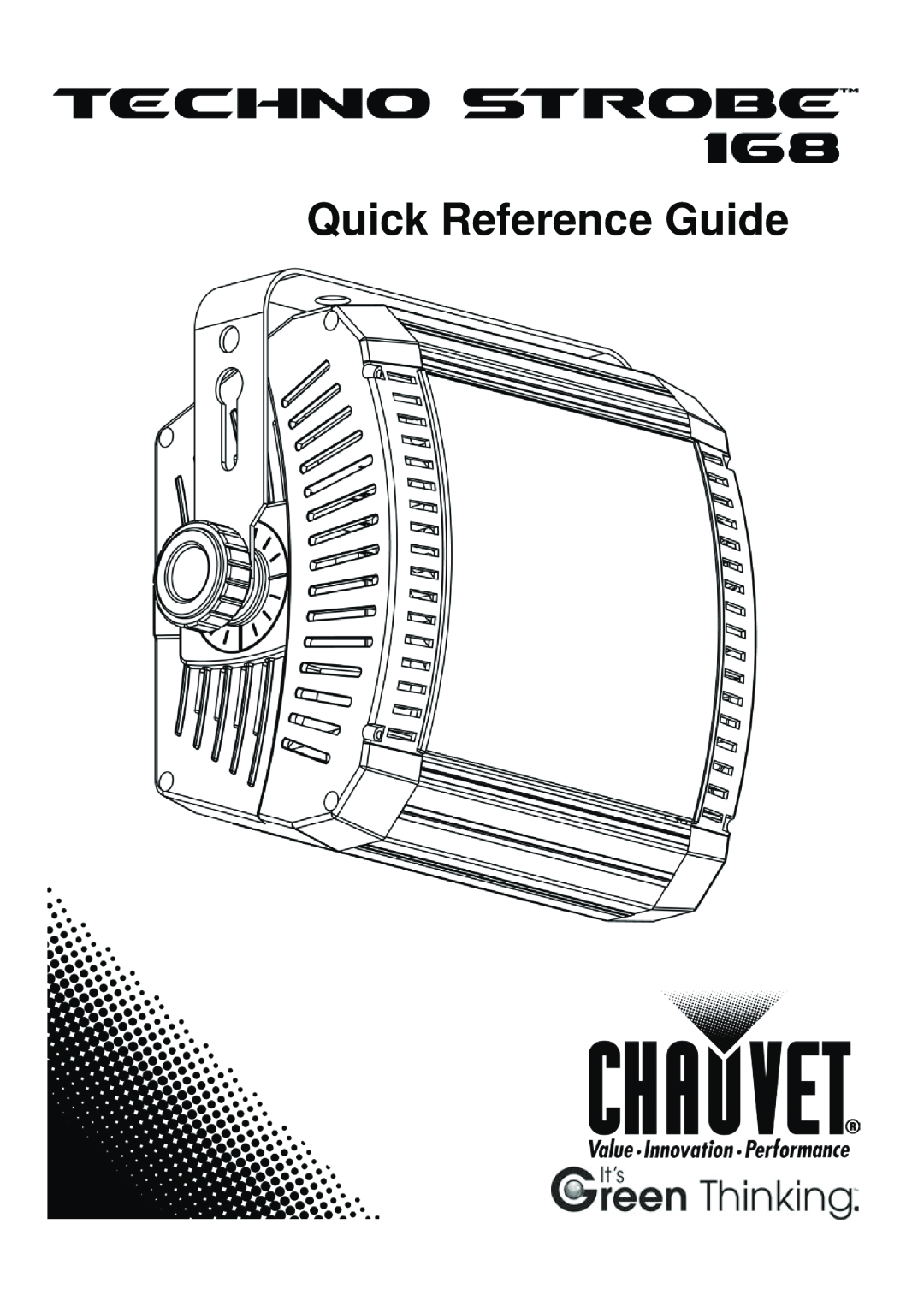 Chauvet 168 manual Quick Reference Guide 