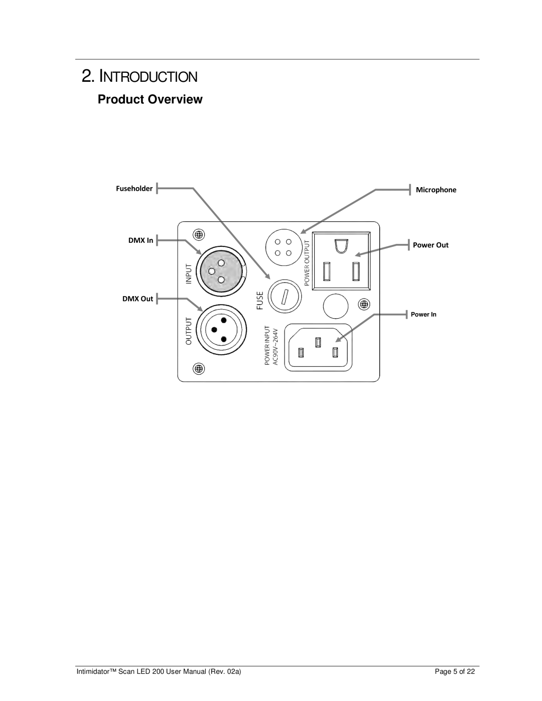 Chauvet 200 user manual Introduction, Product Overview 