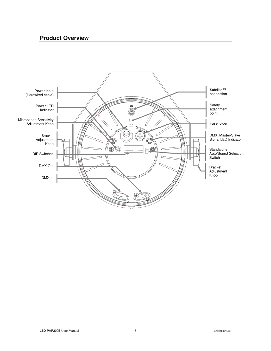 Chauvet 200B user manual Product Overview 