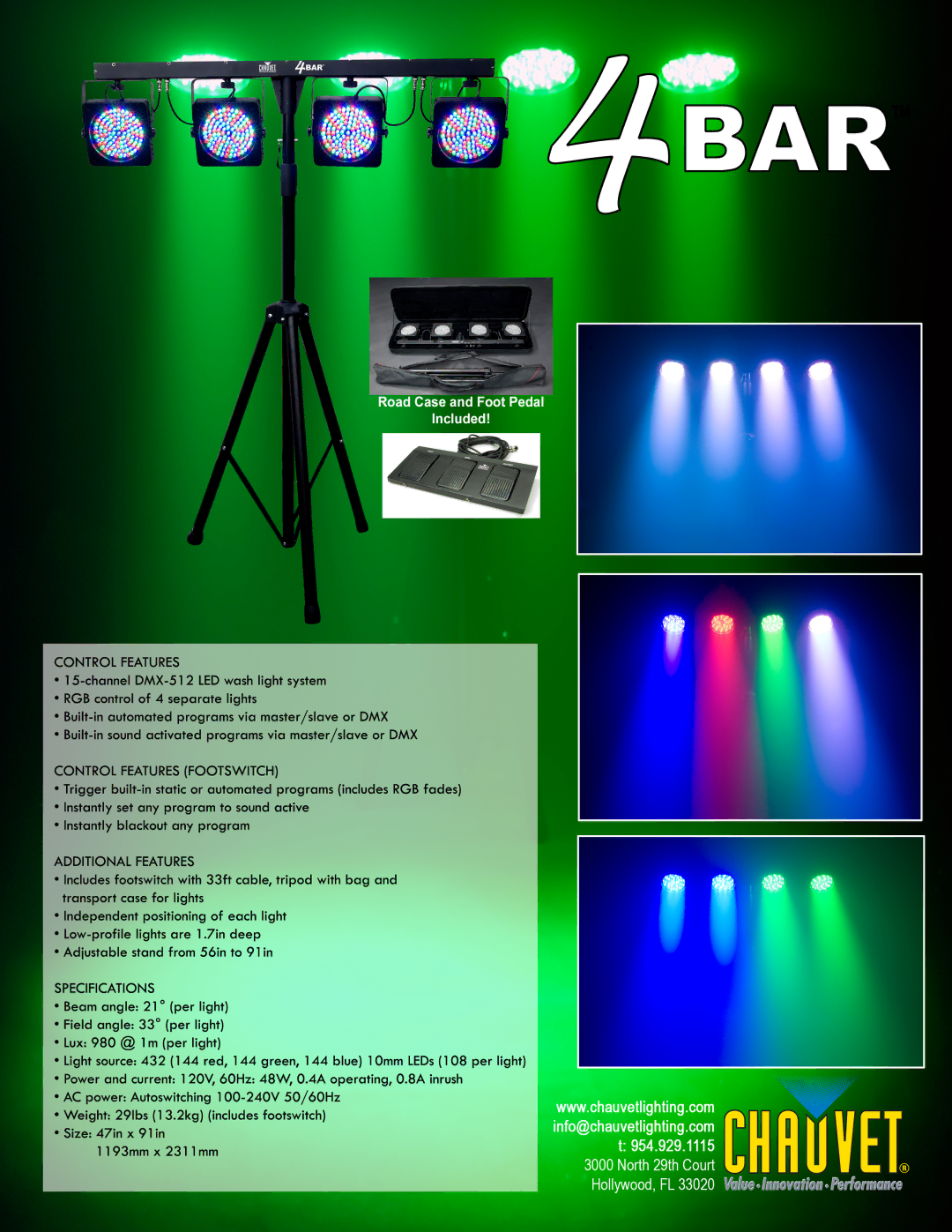 Chauvet 4 Bar manual 