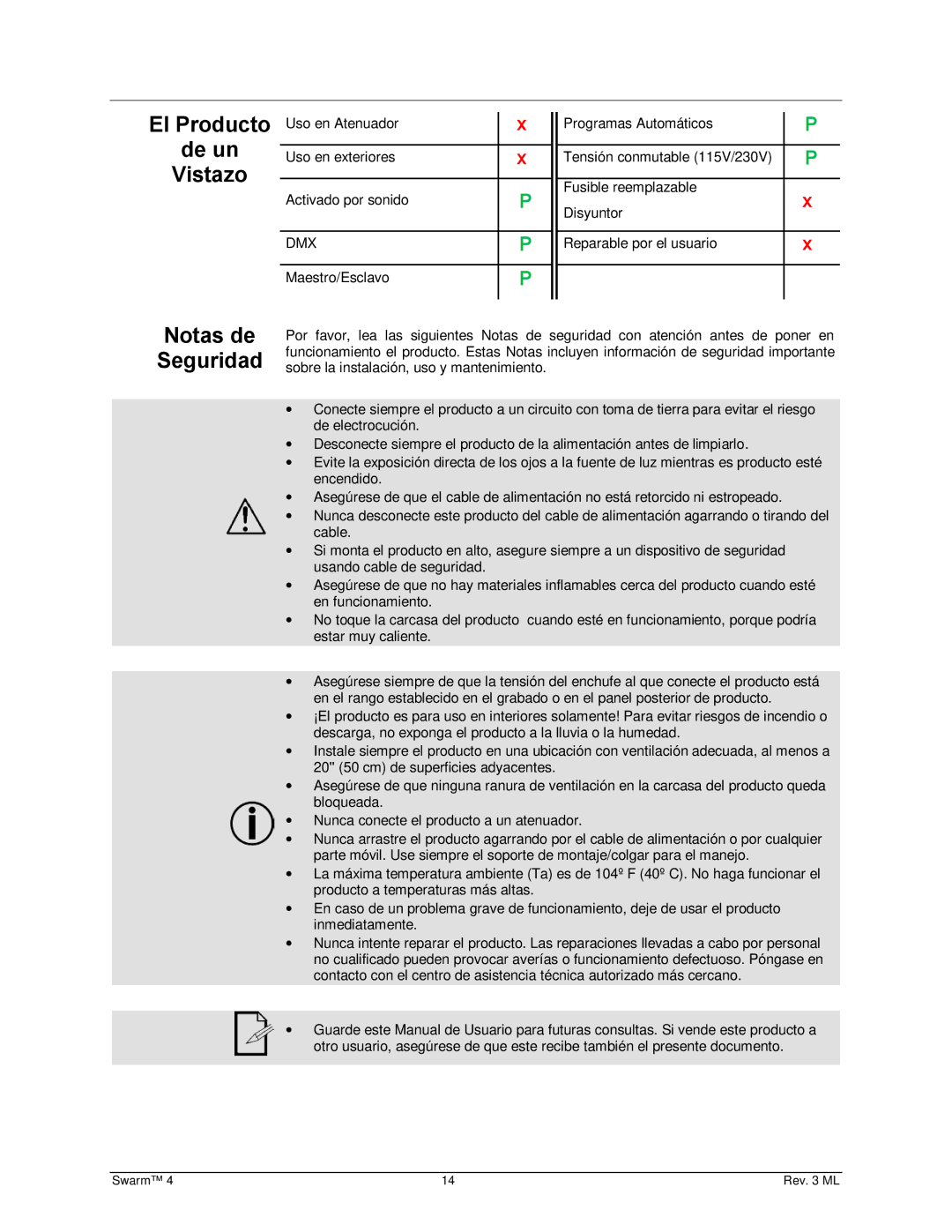 Chauvet 4 user manual El Producto De un Vistazo, Dmx 