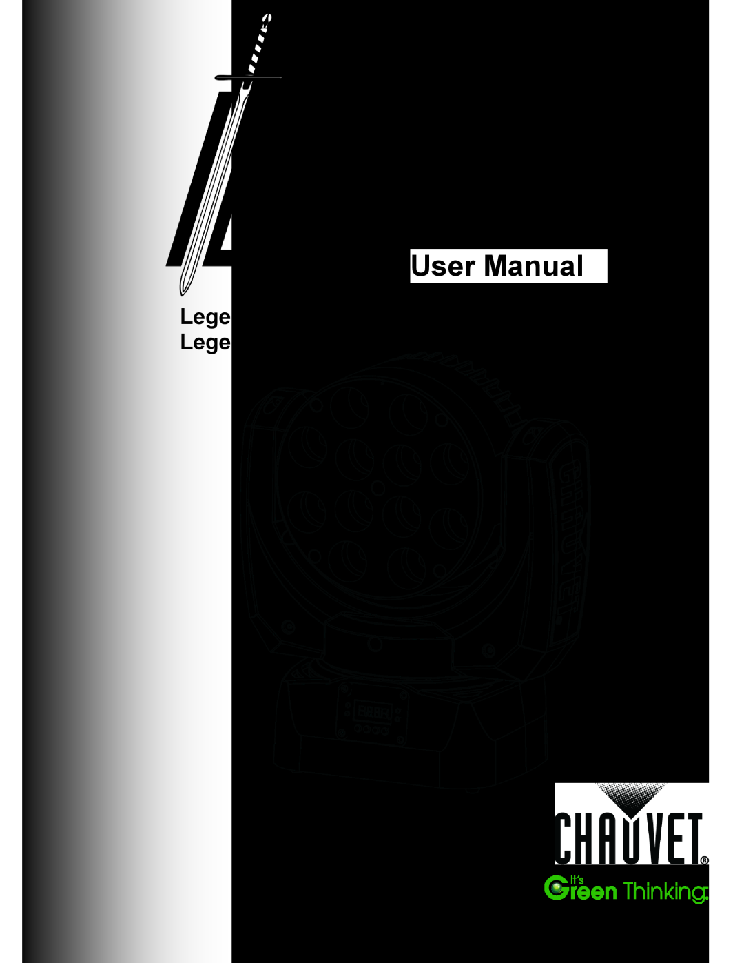 Chauvet 412VW user manual Legend 412 VW, User Manual 