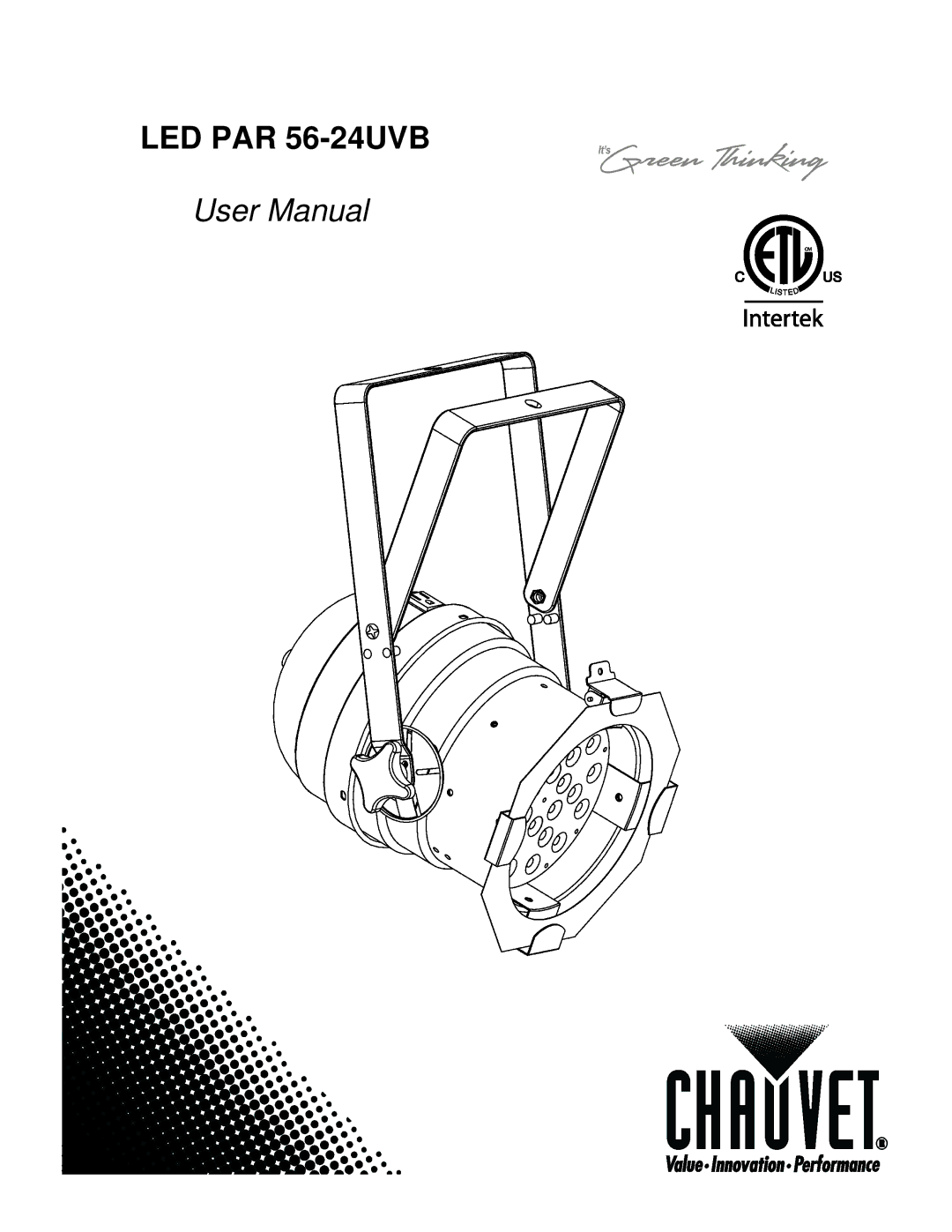 Chauvet user manual LED PAR 56-24UVB 