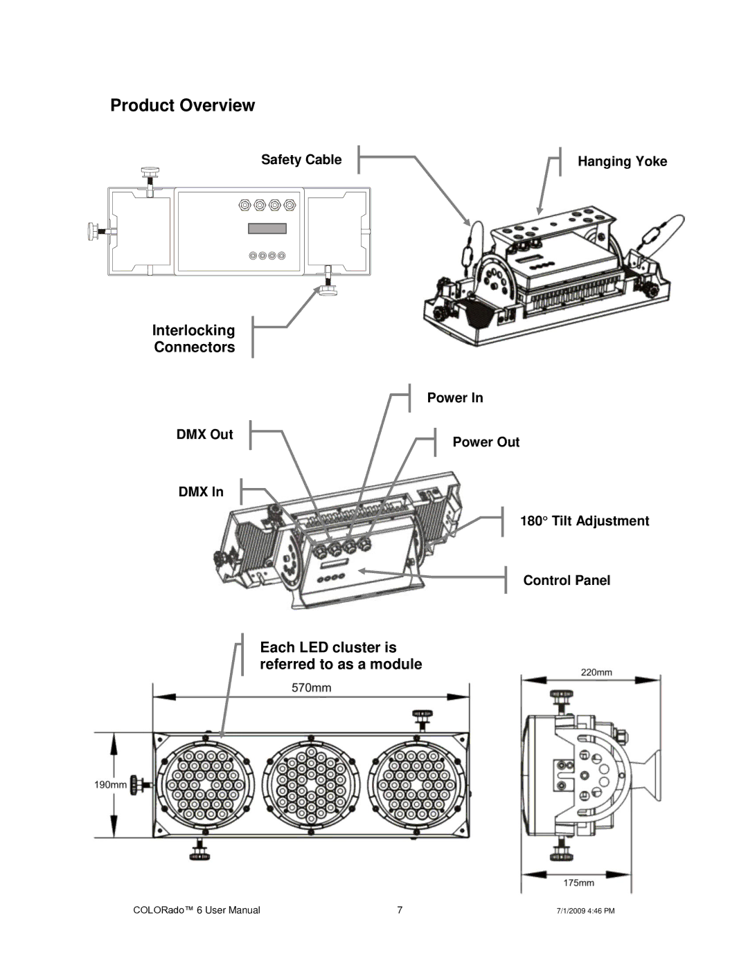 Chauvet 6 user manual Product Overview 