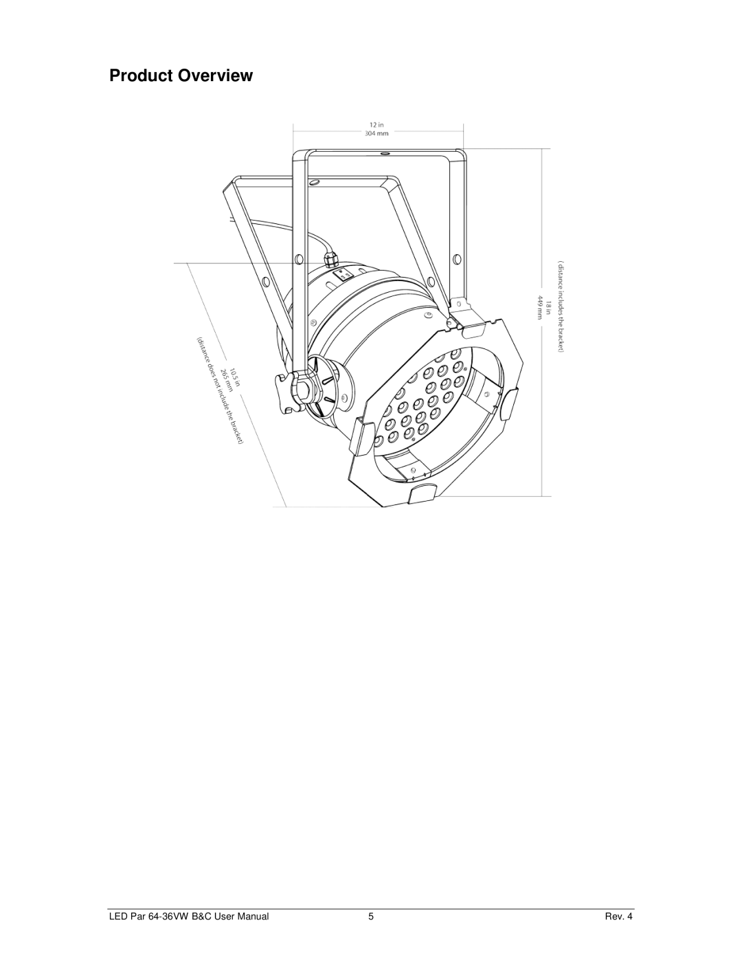 Chauvet 64-36VWC, 64-36VWB user manual Product Overview 