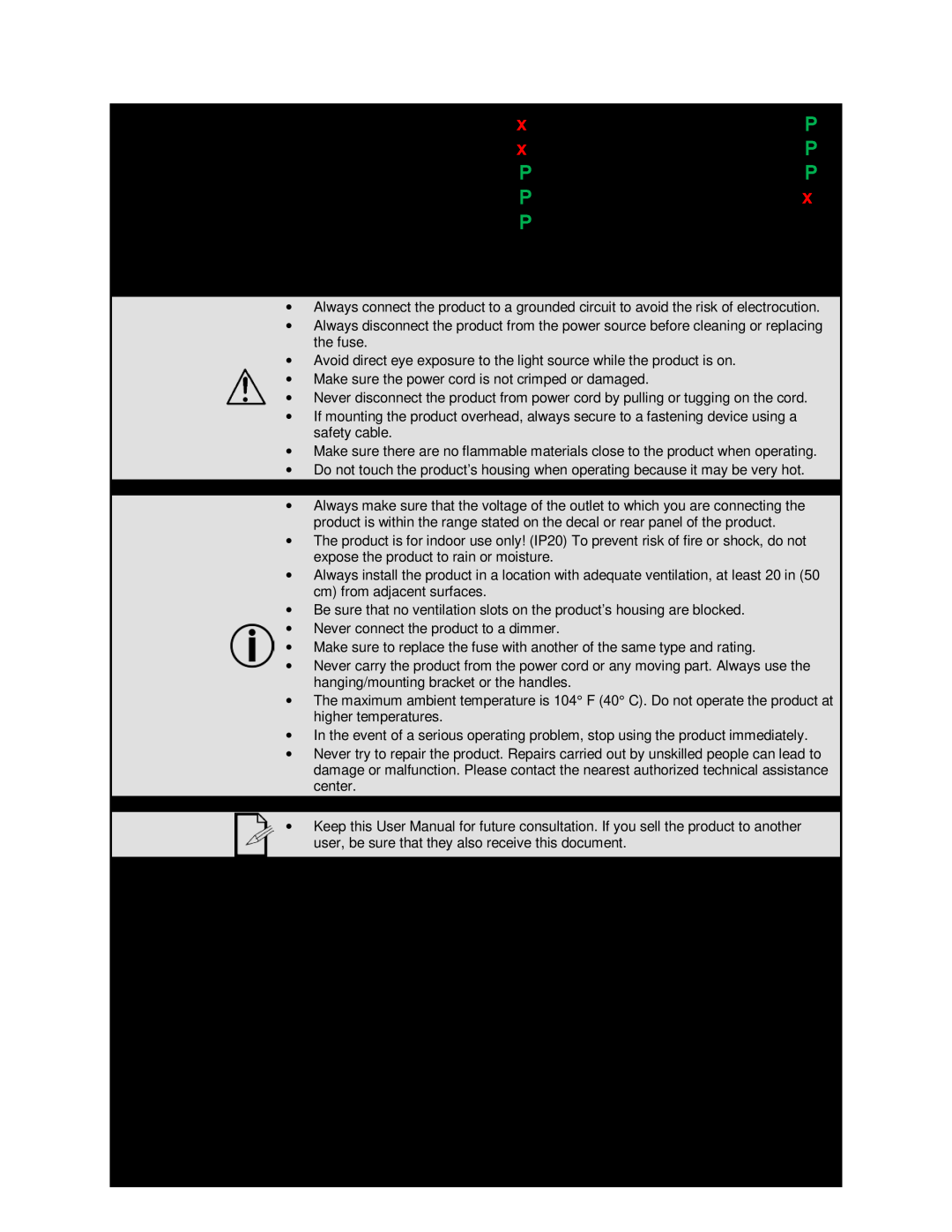 Chauvet 648 user manual Product at a Glance, P P P 