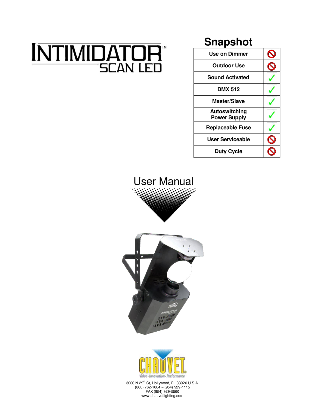 Chauvet 10:14, a 2009-06-04 user manual Snapshot 