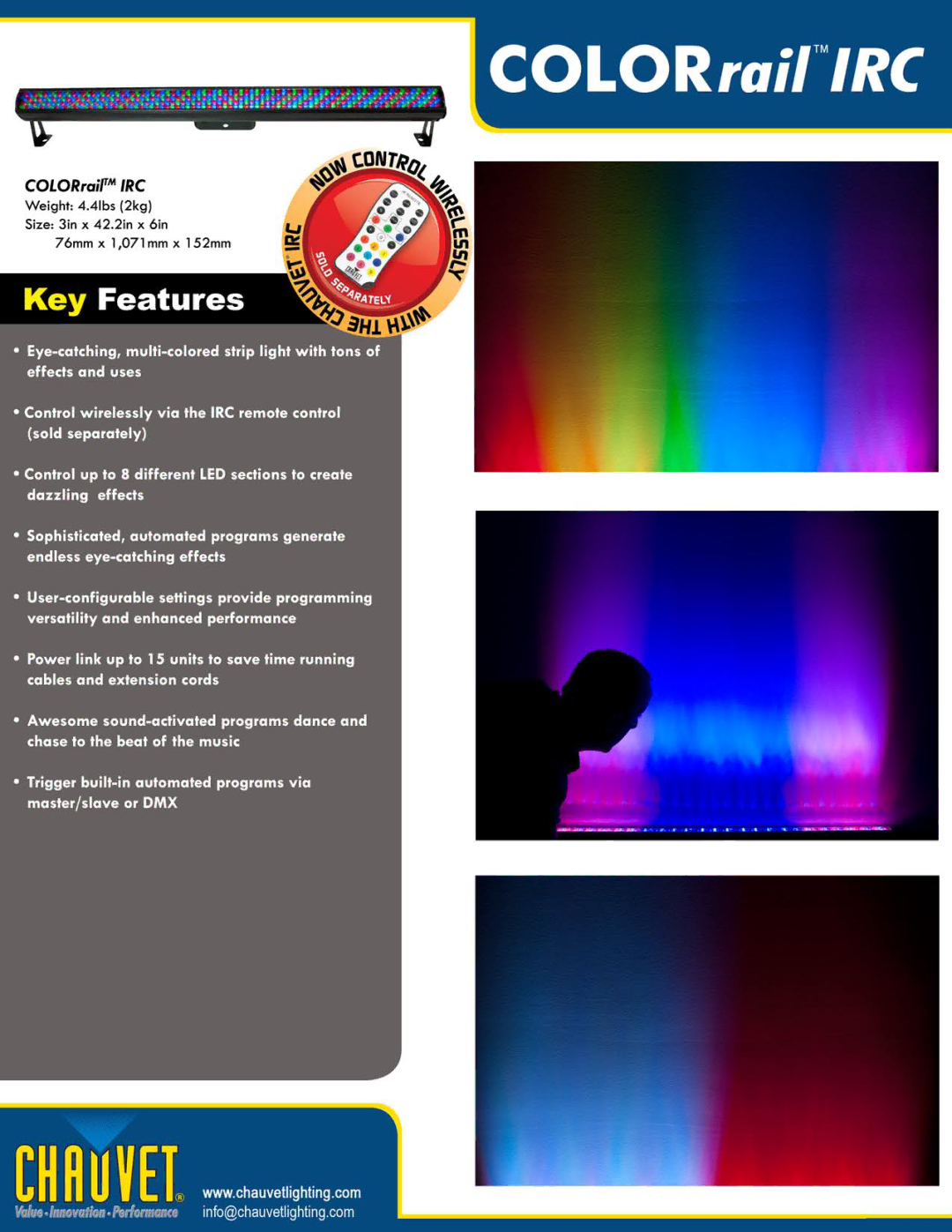 Chauvet COLORAIL IRC manual 