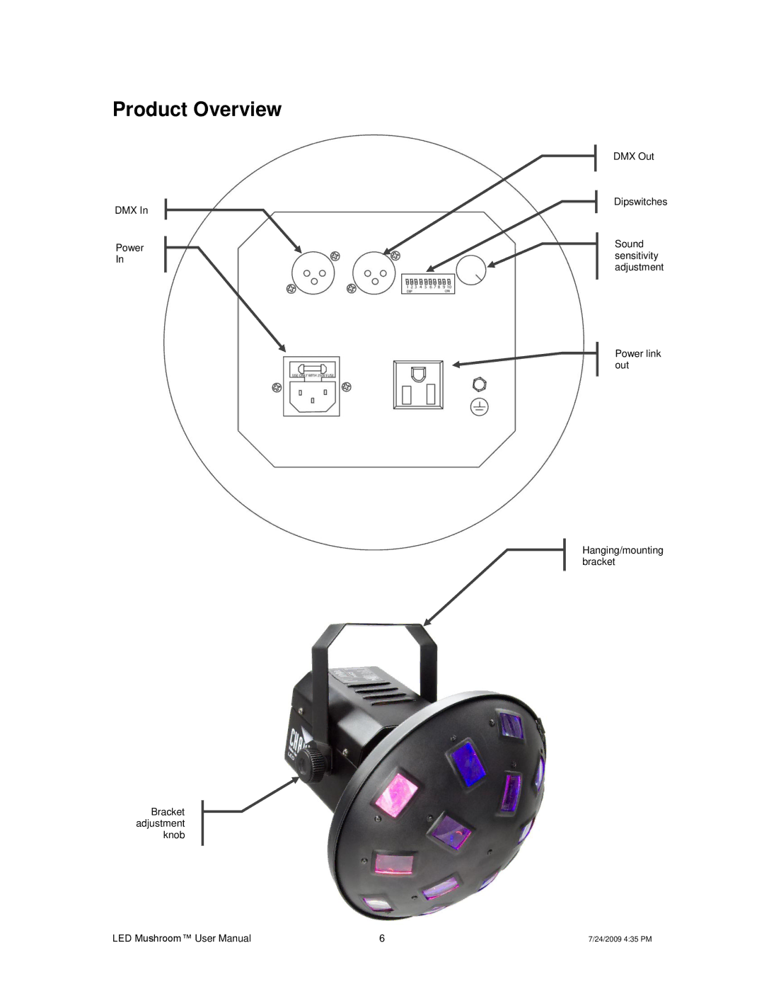 Chauvet Digital Camera user manual Product Overview 