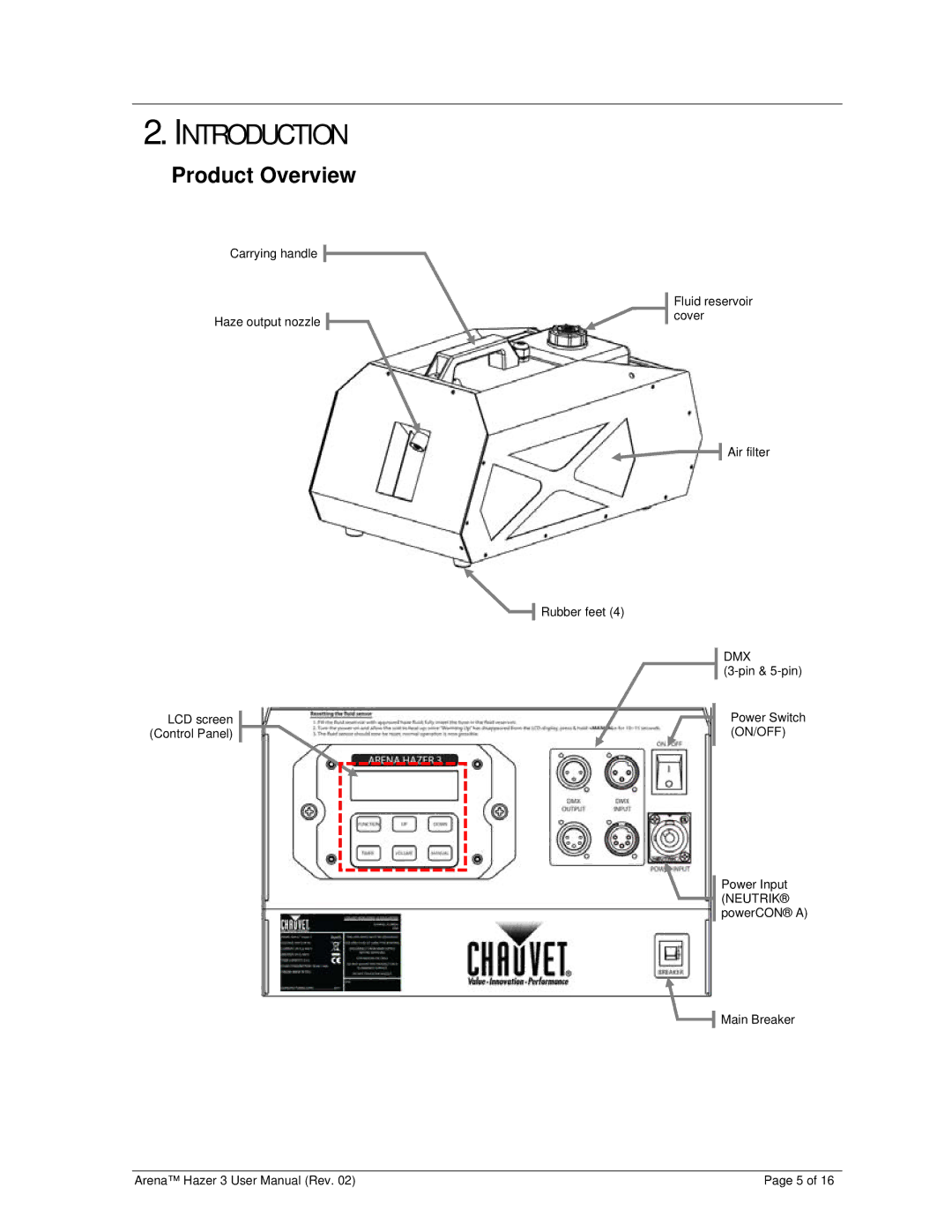 Chauvet DJ Equipment user manual Introduction, Product Overview 