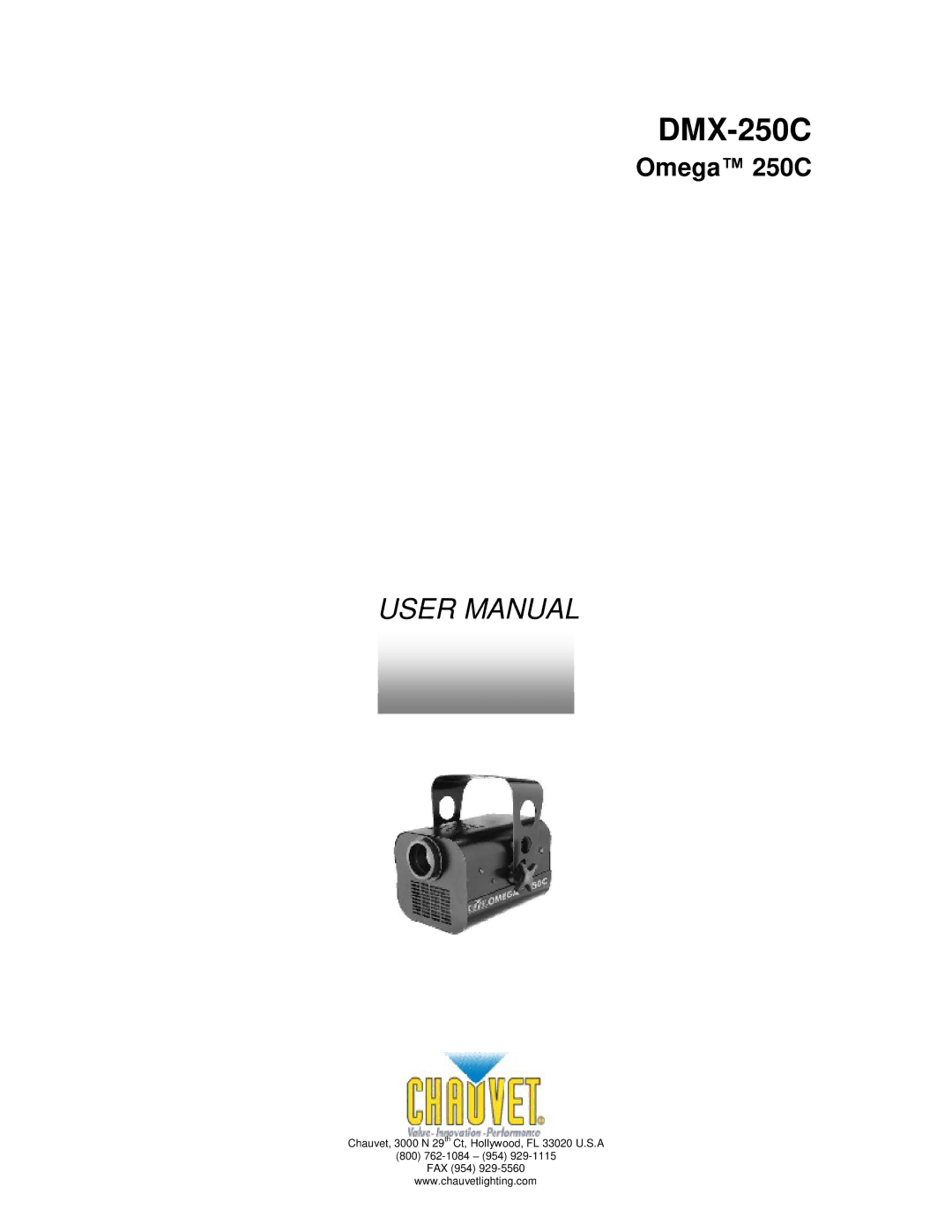 Chauvet DMX-250C user manual 