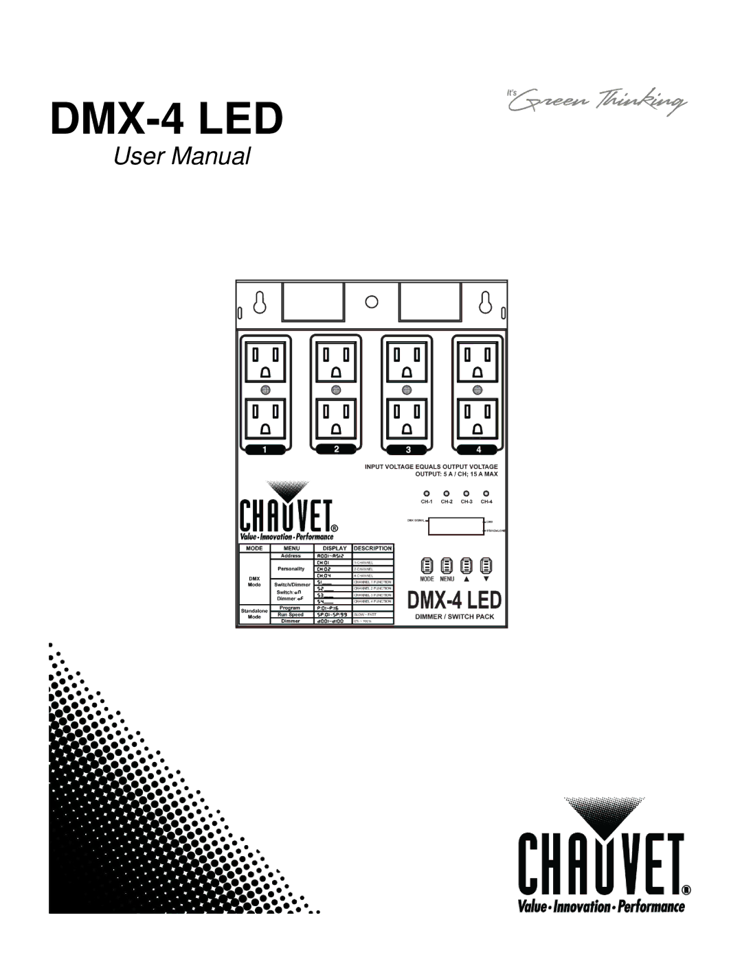 Chauvet DMX-4 LED user manual 