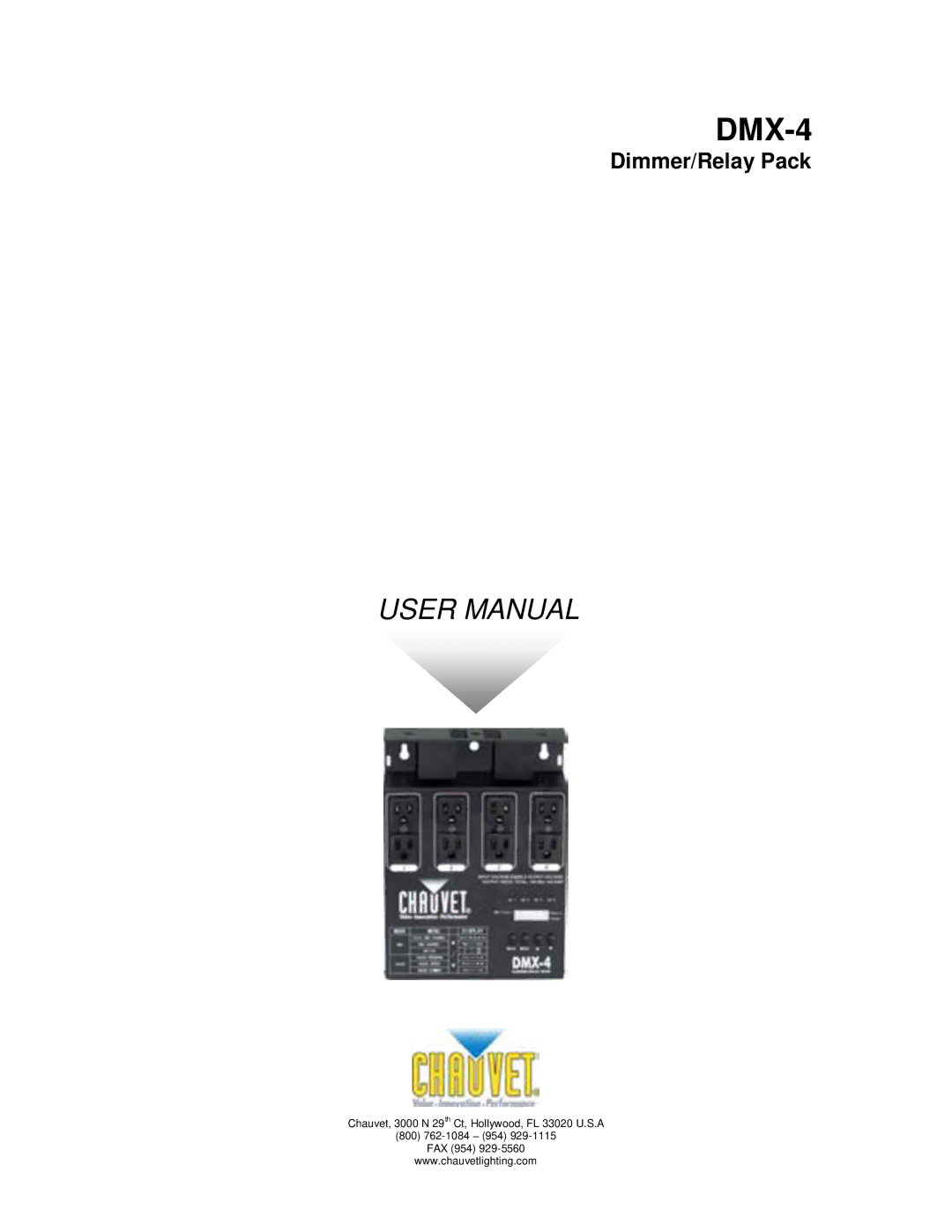 Chauvet DMX-4 user manual 