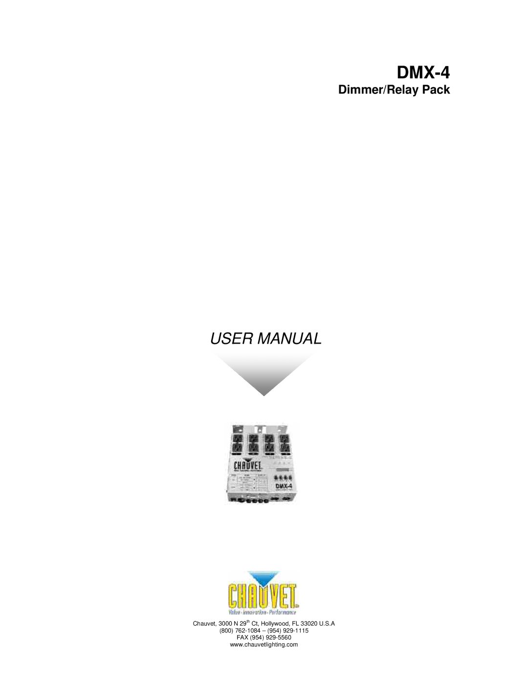 Chauvet DMX-4 user manual 