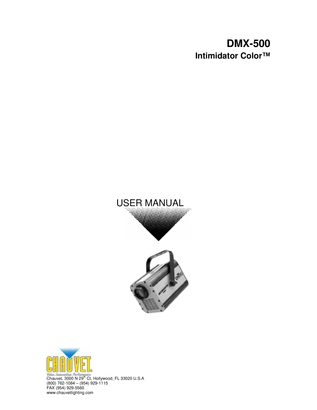 Chauvet DMX-500 user manual 