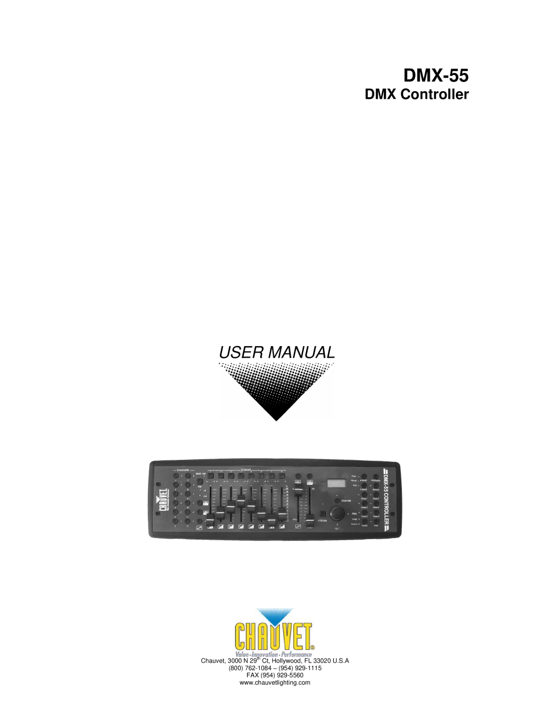 Chauvet DMX-55 DMX user manual 