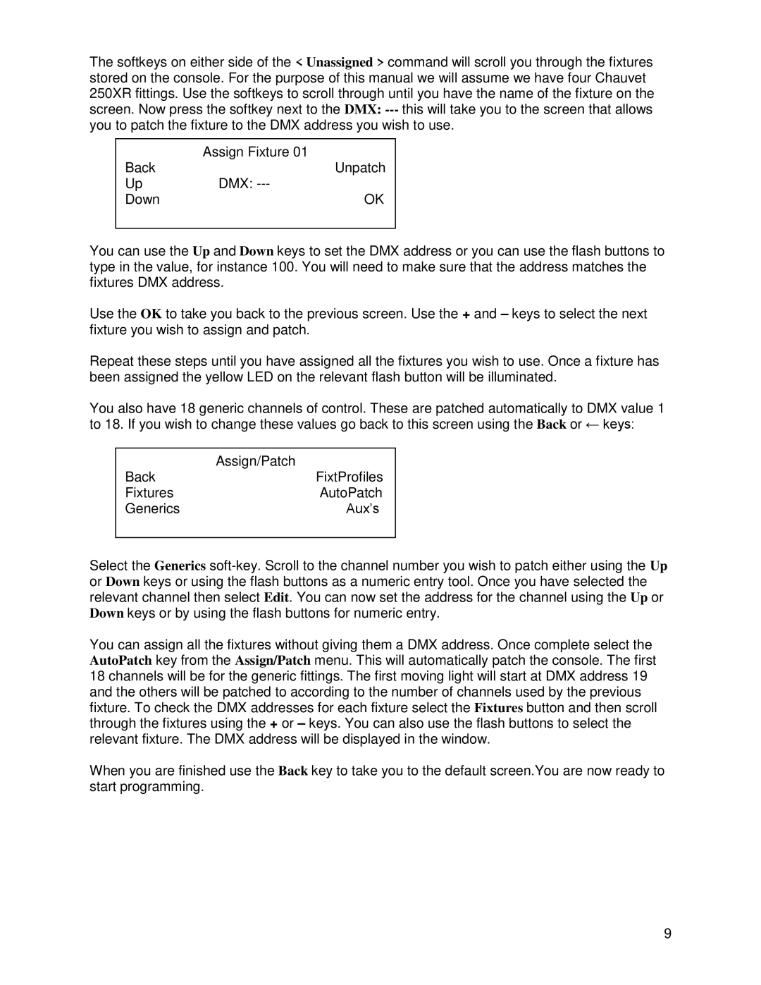 Chauvet DMX 60 user manual 