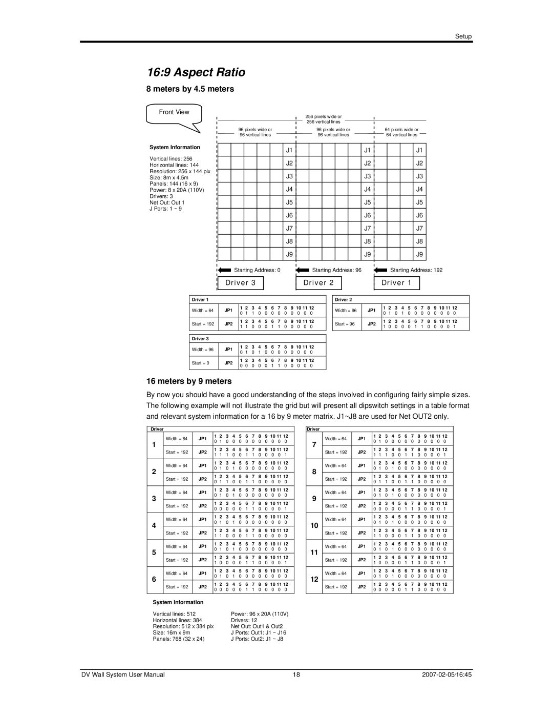 Chauvet DVM-HR user manual Meters by 4.5 meters, Meters by 9 meters 