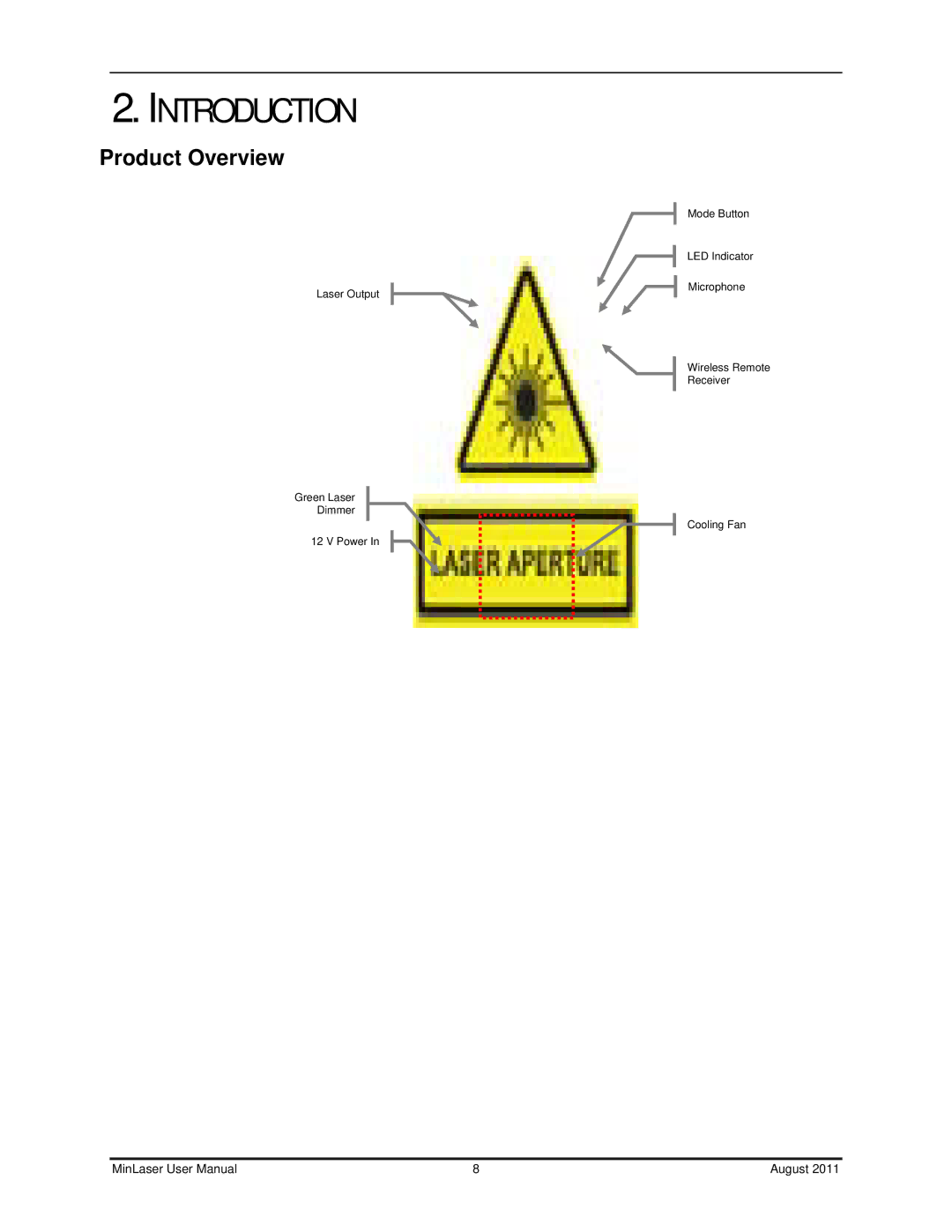 Chauvet Laser Level user manual Introduction, Product Overview 