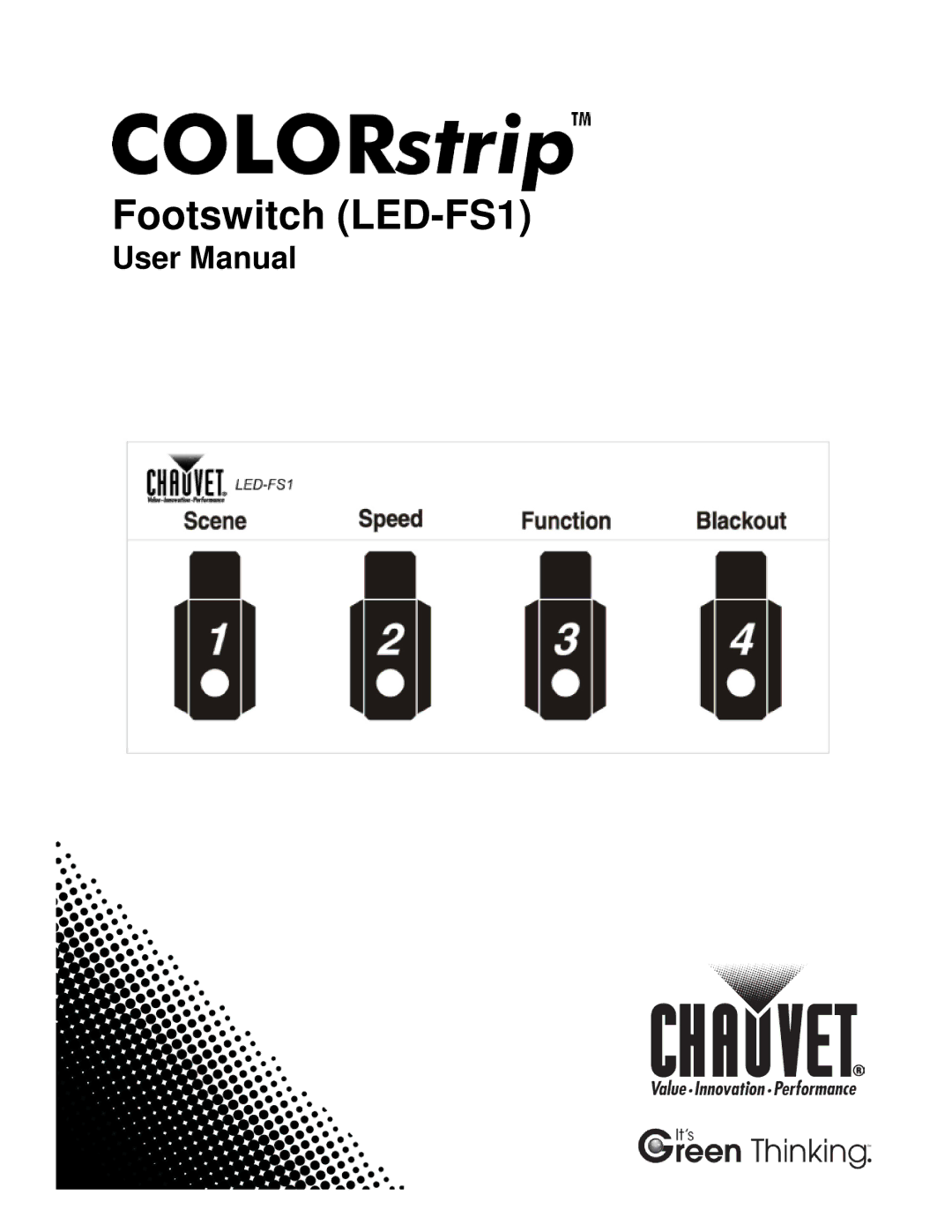 Chauvet user manual Footswitch LED-FS1 