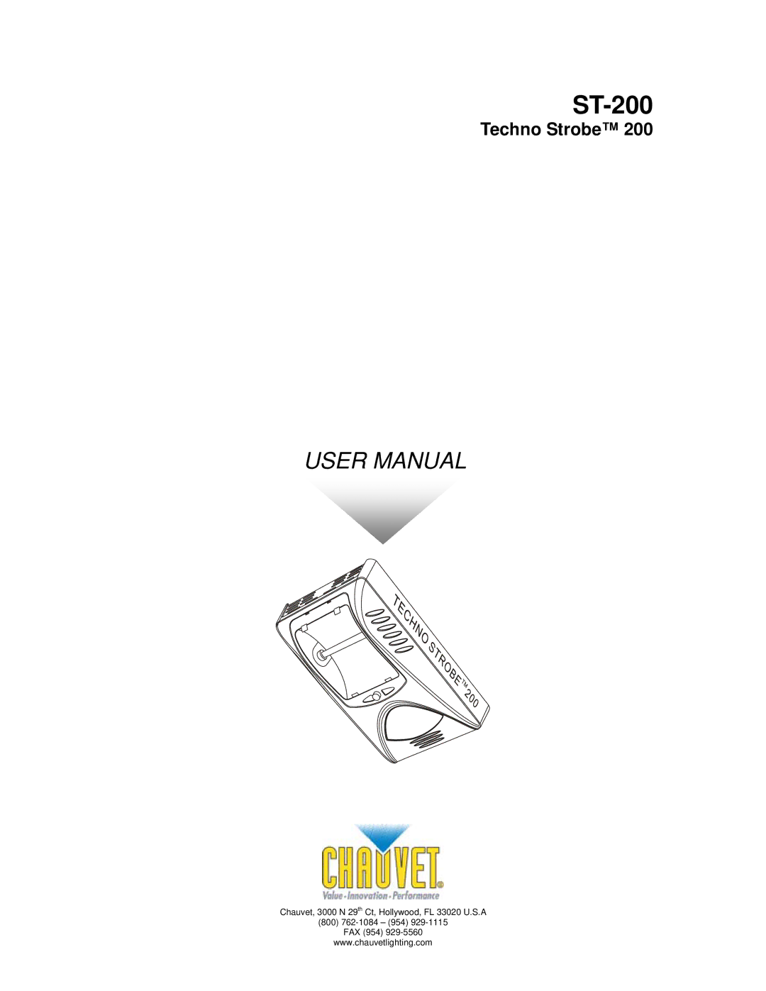 Chauvet Model ST-200 user manual 