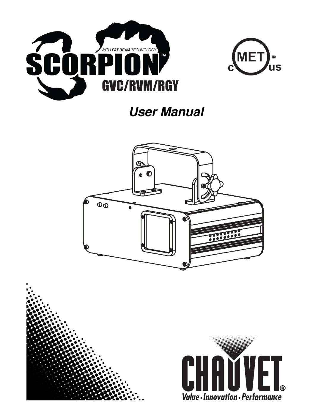 Chauvet GVC, RGY, RVM user manual 