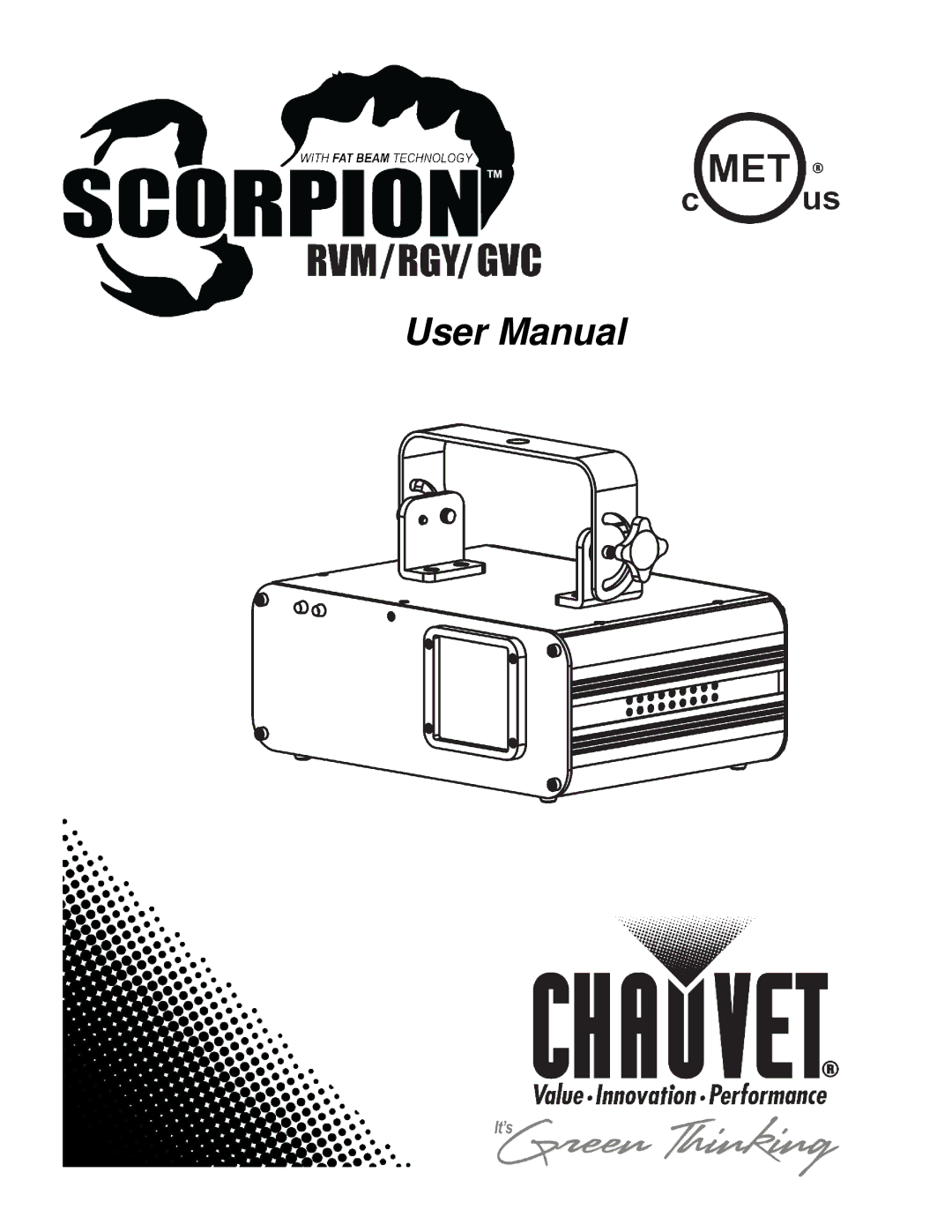 Chauvet GVC, RGY, RVM user manual 