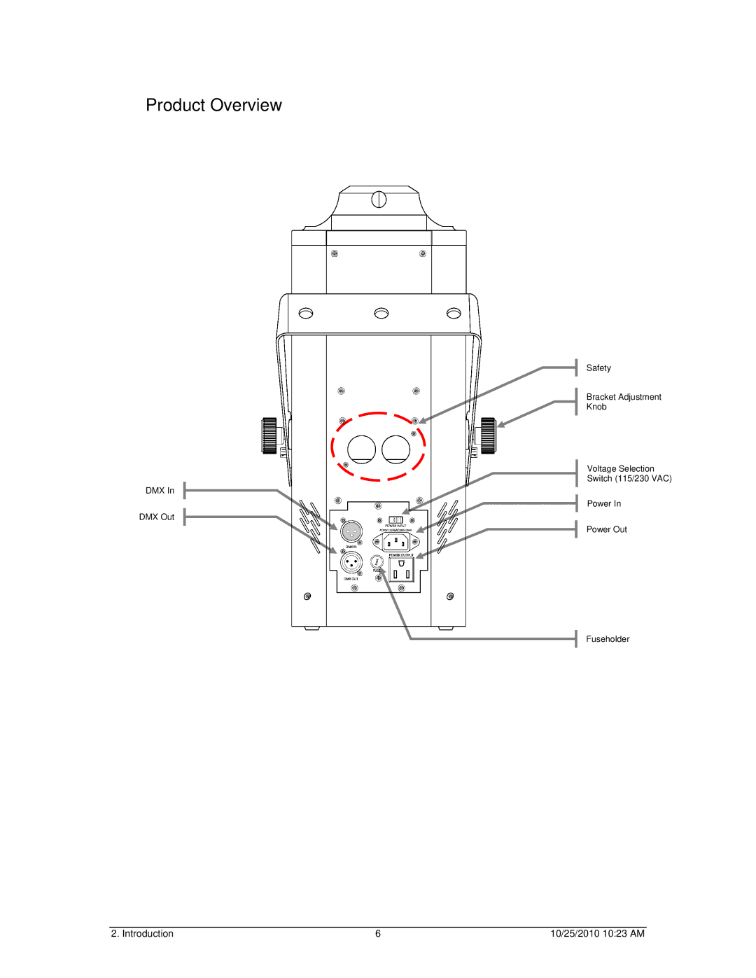 Chauvet SCAN LED 300 user manual Product Overview 