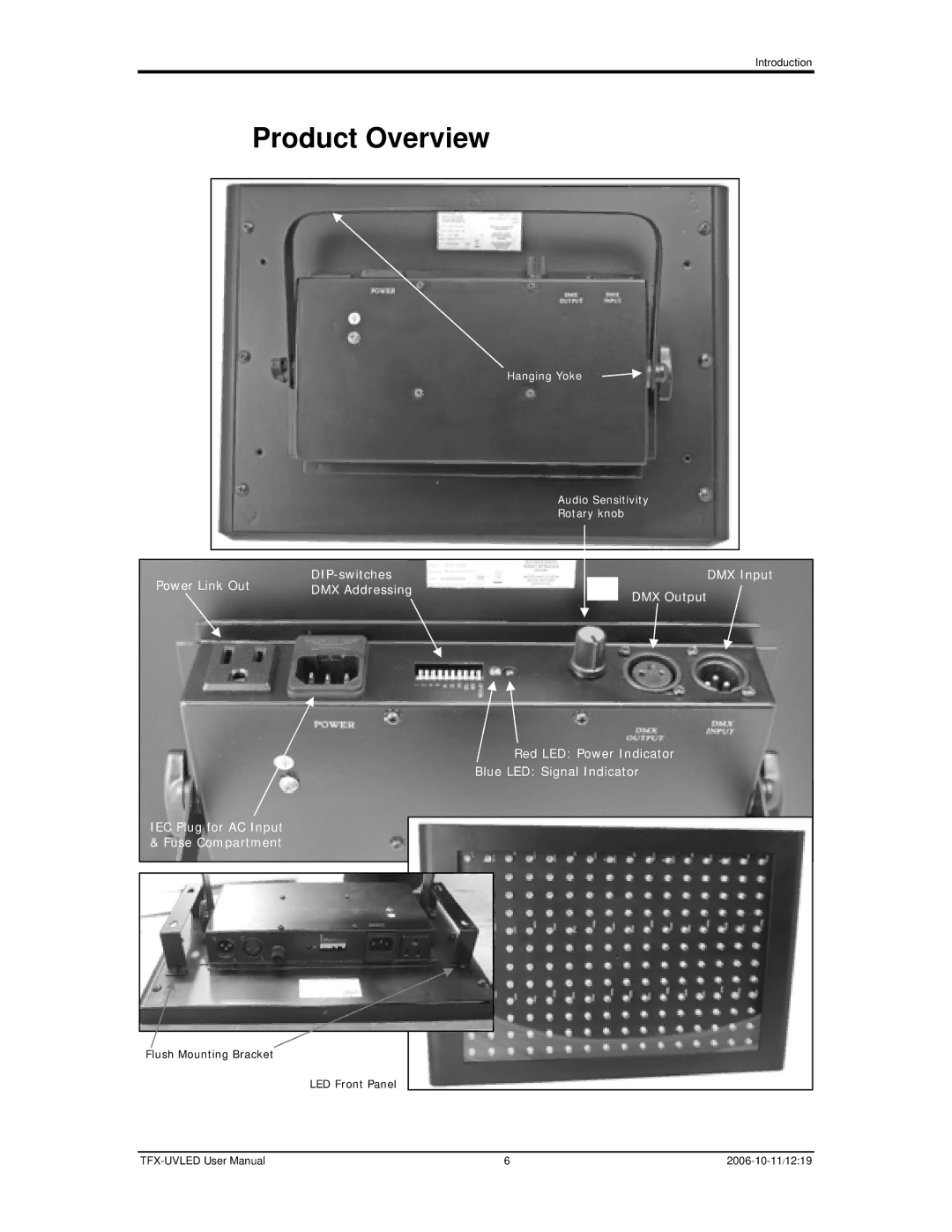 Chauvet TFX-UVLED user manual Product Overview 