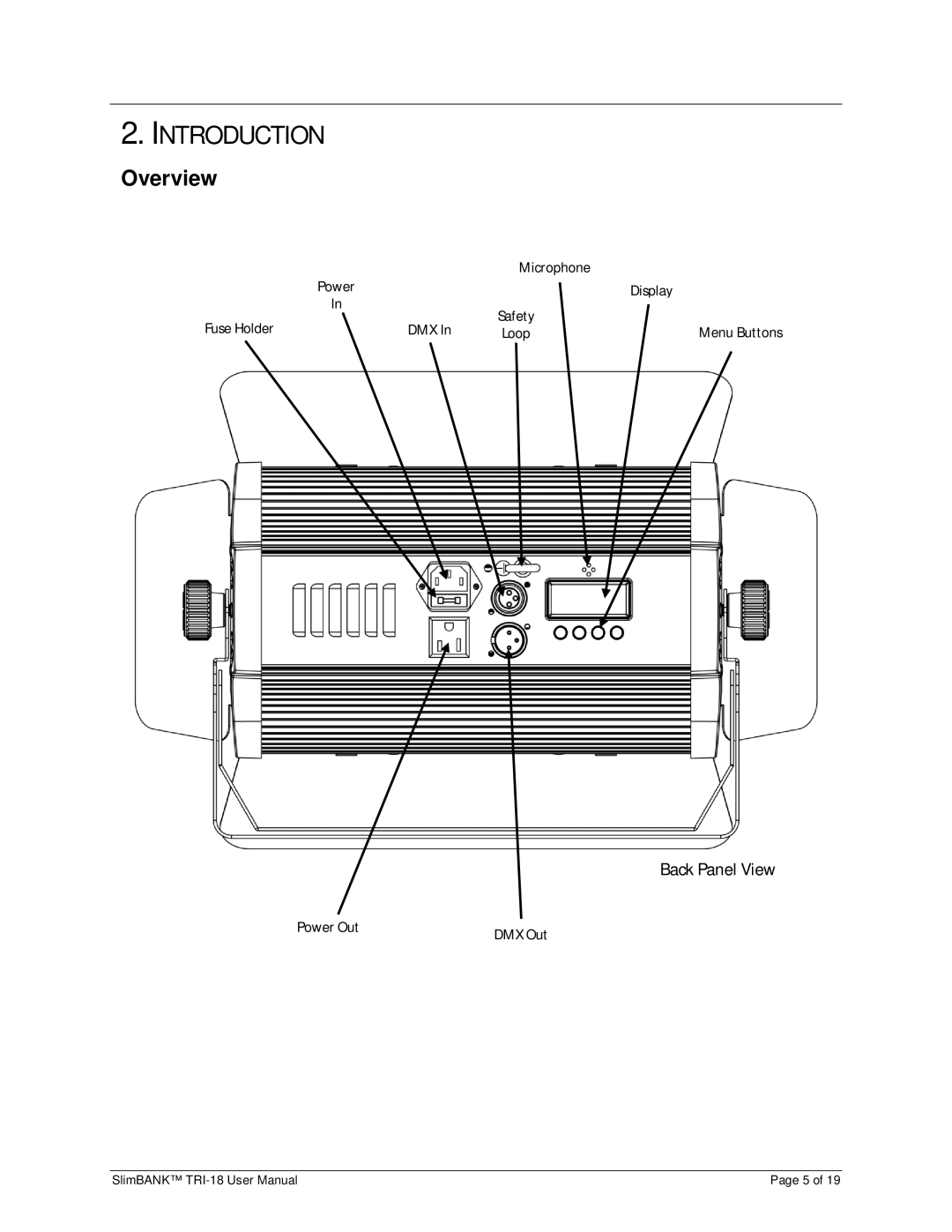 Chauvet TRI-18 user manual Introduction, Overview 