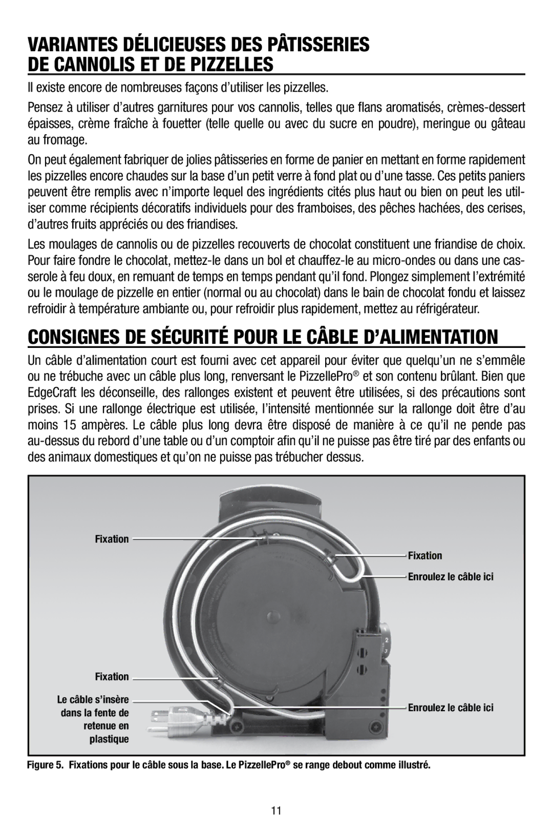 Chef's Choice 836 manual Consignes de sécurité pour le câble d’alimentation 