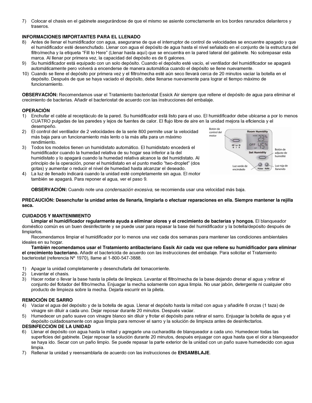 Chemex 826 800, 821 000 Informaciones Importantes Para EL Llenado, Operación, Cuidados Y Mantenimiento, Remoción DE Sarro 