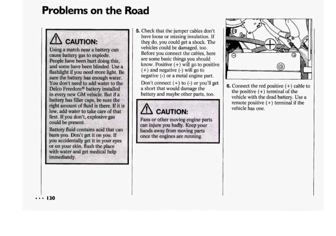 Chevrolet 1994 manual Problems on the Road 