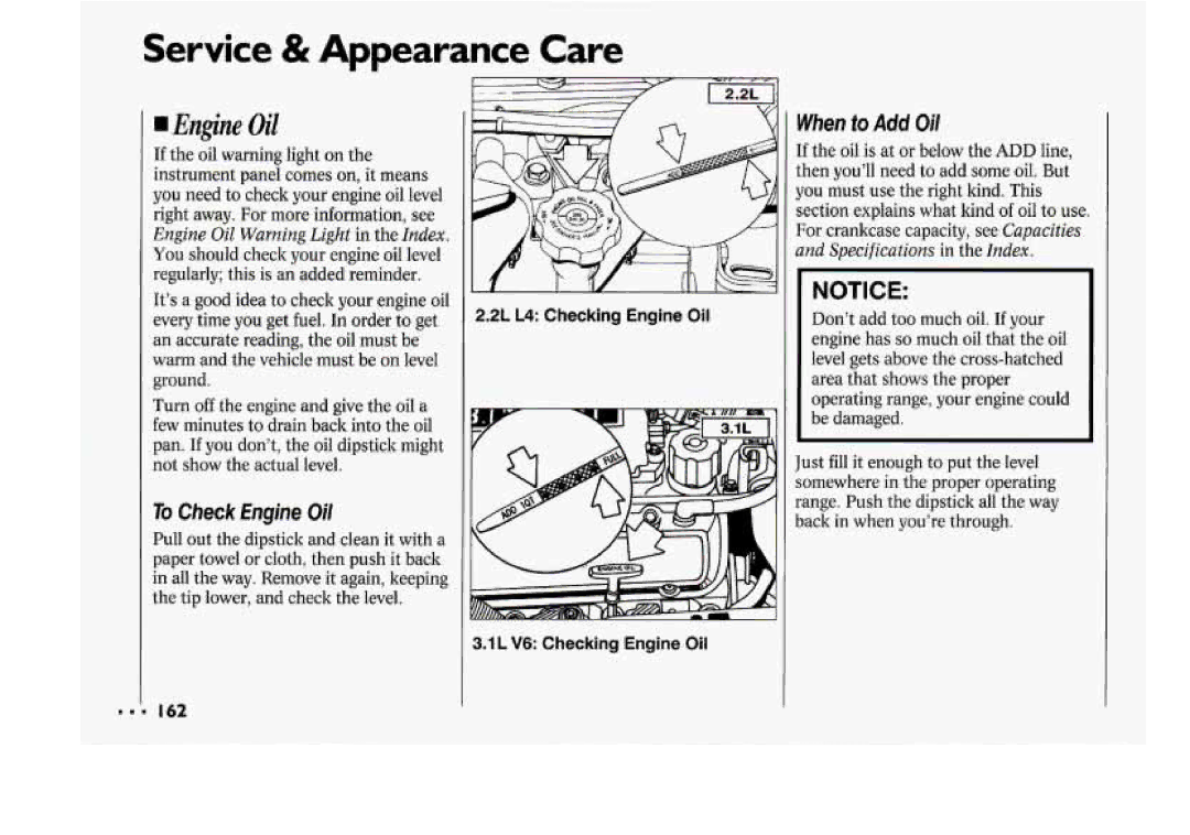 Chevrolet 1994 manual To Check Engine Oil 