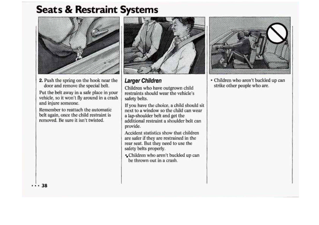 Chevrolet 1994 manual Larger Children 