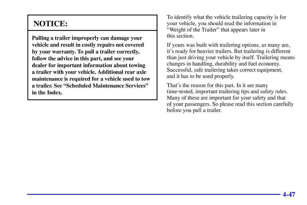 Chevrolet 2001 manual 