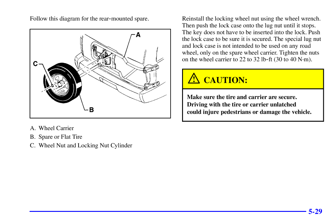 Chevrolet 2001 manual 