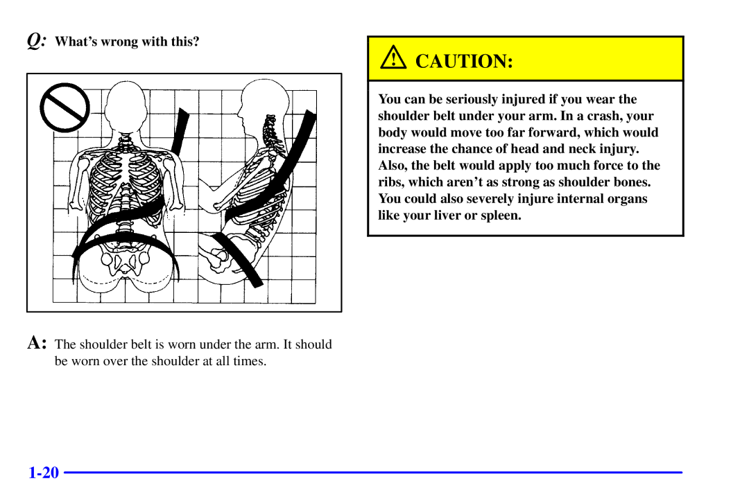 Chevrolet 2001 manual Whats wrong with this? 