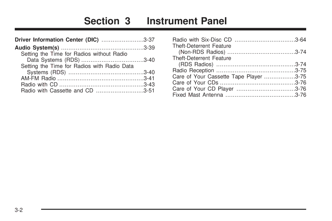 Chevrolet 2005 owner manual Driver Information Center DIC 