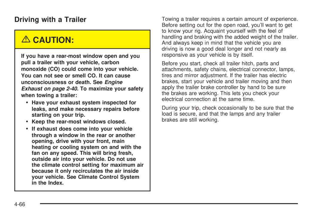 Chevrolet 2005 owner manual Driving with a Trailer 