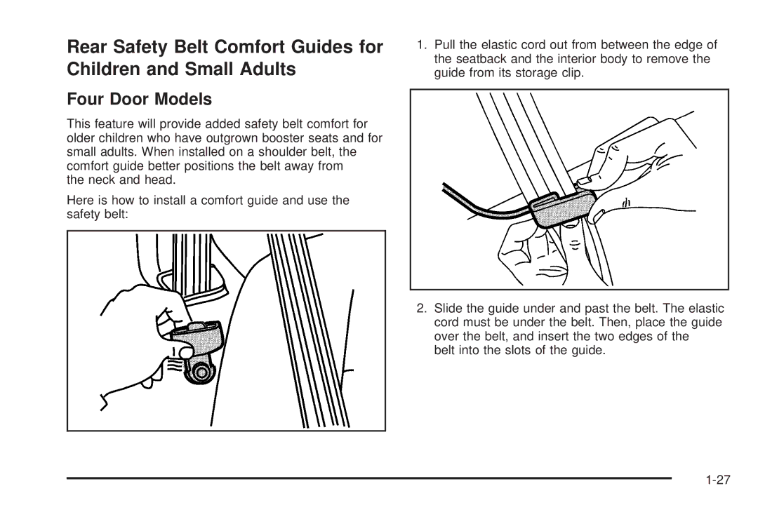 Chevrolet 2005 owner manual Four Door Models 