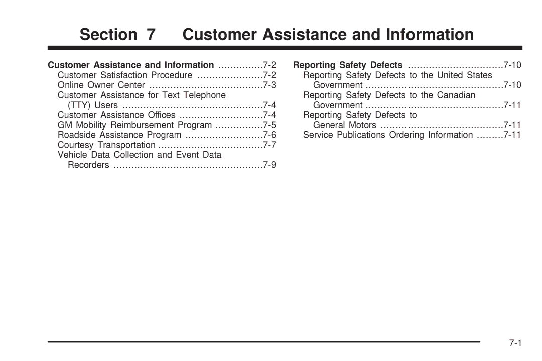 Chevrolet 2005 owner manual Section Customer Assistance and Information 